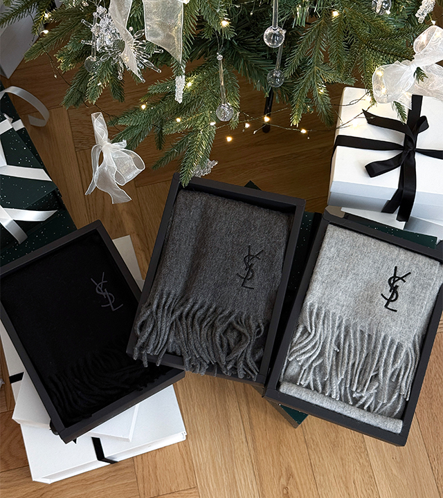 SAINT LAURENT cashmere blend muffler