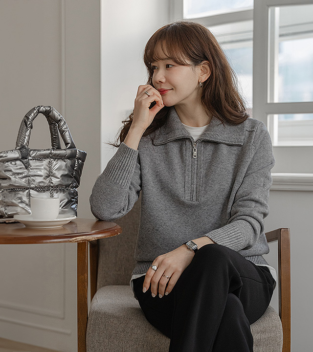 Perian half-zip knit