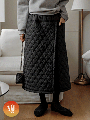 Quilted wrap padded skirt pants 