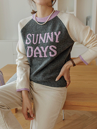 Sunny color block wool knit