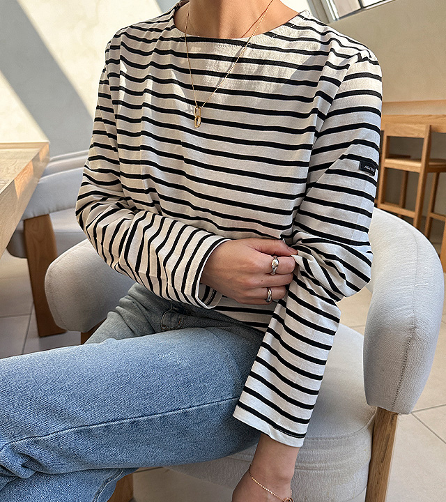 Saint Stripe Long Sleeve Tee