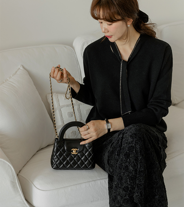 Angela Beaded Tie Knit 