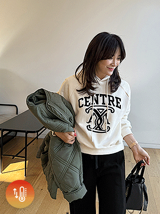 Center Velvet Floppy Fleece Hoodie