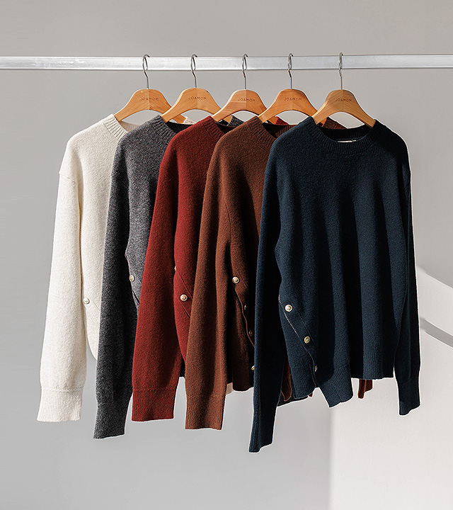 Slash Merino Wool Whole Garment Knit