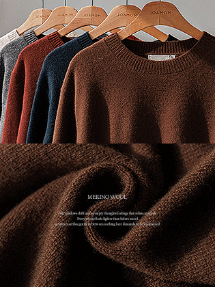 Slash Merino Wool Whole Garment Knit