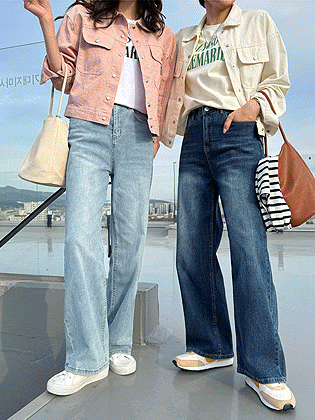 All-time wide denim pants