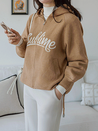 Bake Hood Knit Zip-Up 