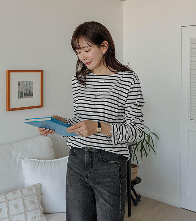 Saint Stripe Long Sleeve Tee