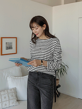 Saint Stripe Long Sleeve Tee