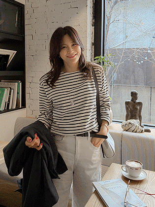 Mingquai Striped Long Sleeve T-Shirt