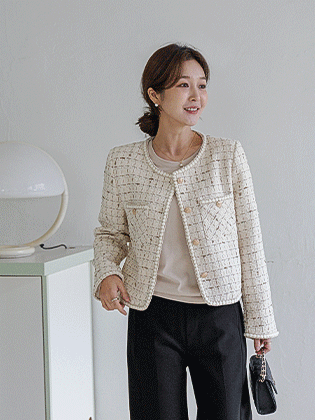 Pure Blanc Tweed Jacket 