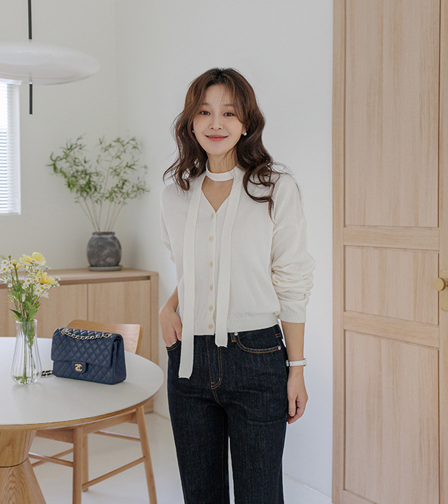 April Tie Cotton Cardigan