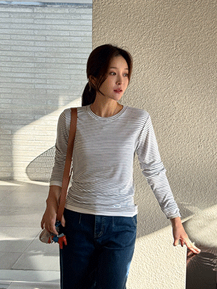 Twin Layered Stripe Tee