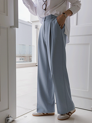 [MADE] Nonno Pintuck Wide Slacks