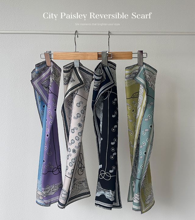 City Paisley Reversible Scarf