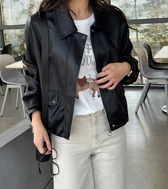 Tailored Blouson Leather Jacket