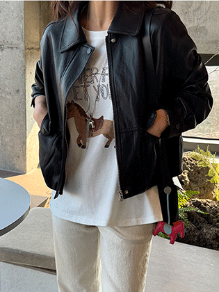 Tailored Blouson Leather Jacket