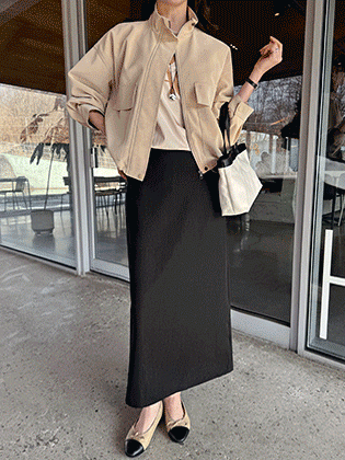 Bell Semi A-line Denim Skirt