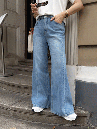 Sleek Flare Denim Pants