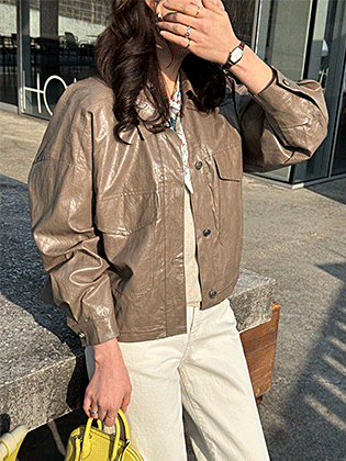 Stunning Glossy Leather Jacket