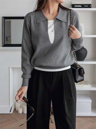 Bermuda Layered Collar Knit