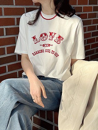 Love Flocking Short Sleeve Tee 