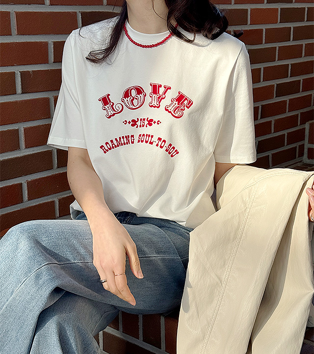 Love Flocking Short Sleeve Tee 