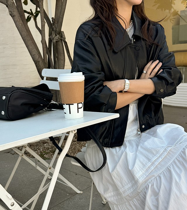 Tailored Blouson Leather Jacket