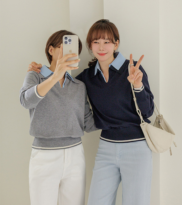 Ciel shirt layered knit