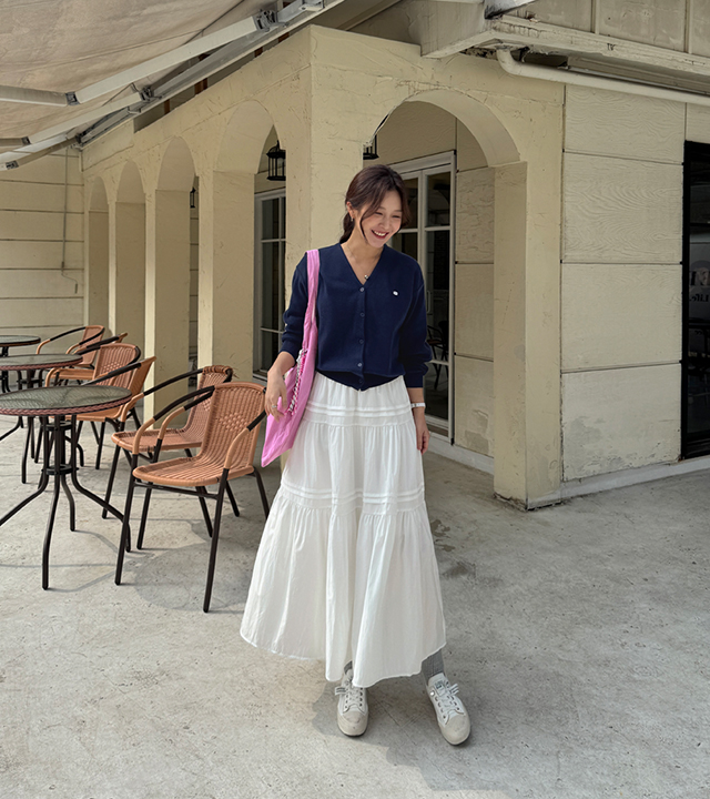 Pristin Tiered Long Skirt