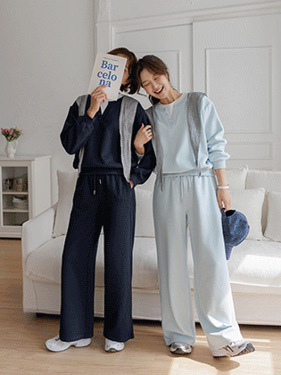 Henry Layered Sweatshirt & Pants Set (Shawl Set)