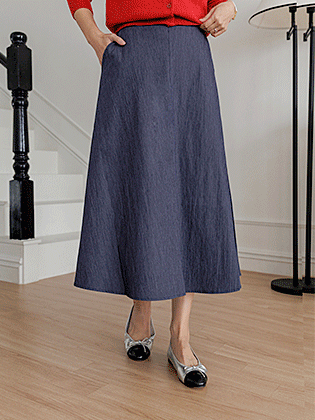 Ellie Denim-like Full Skirt