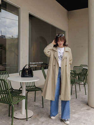 Heveside buckle trench coat