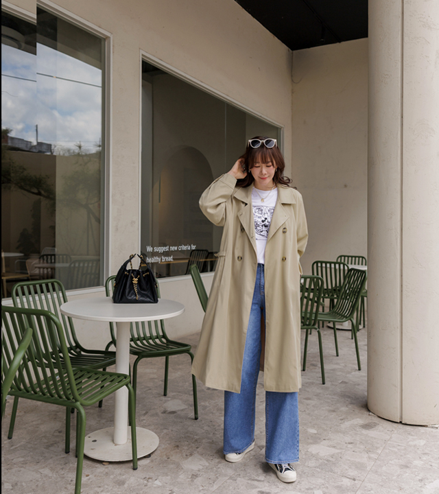 Heveside buckle trench coat