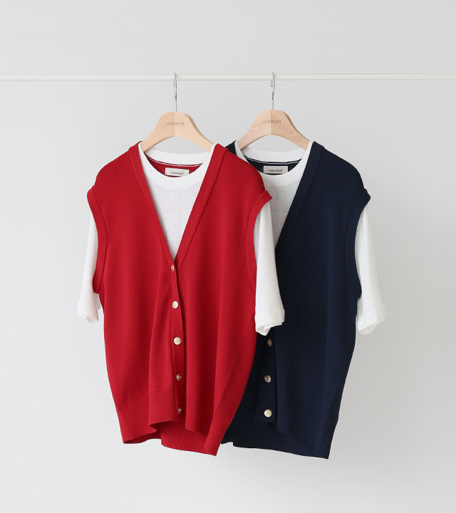 Lien vest layered knit