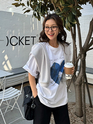 Heart Swan short-sleeve tee