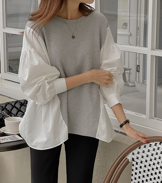 Bashy shirring tee blouse