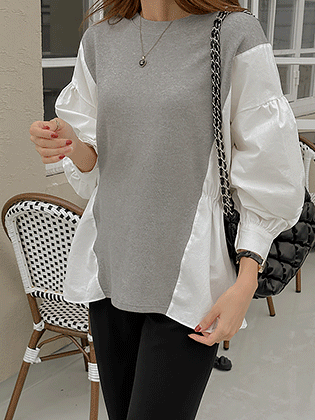 Bashy shirring tee blouse