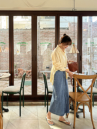 Claire Striped Shirt (Shawl Set)