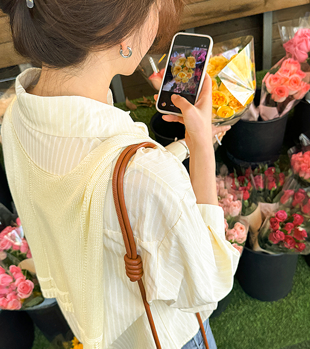 Claire Striped Shirt (Shawl Set)