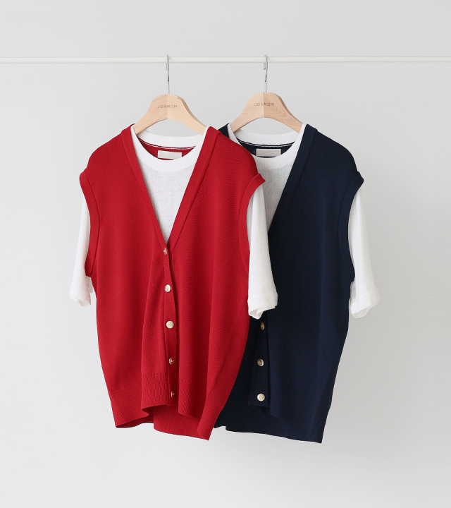 Lien vest layered knit