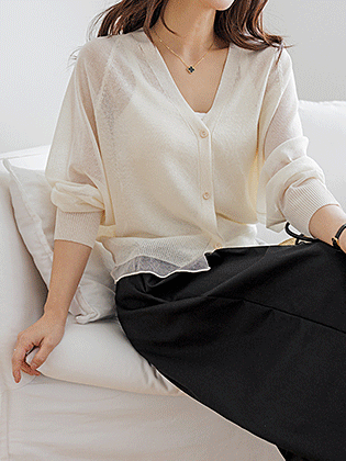 Shirley See-through Sheer Cardigan