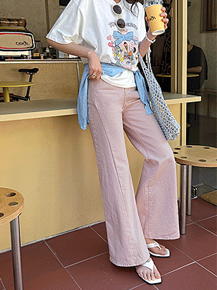 Slien Flare Cotton Pants