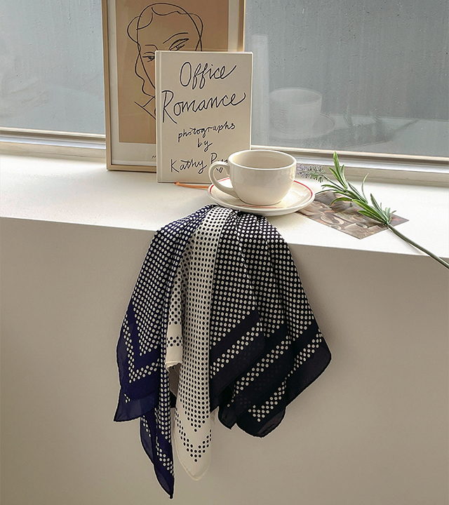 Dot square scarf