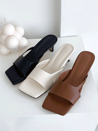 Kinel square slipper heels