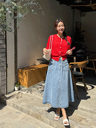 Seine Out-Pocket Denim Skirt