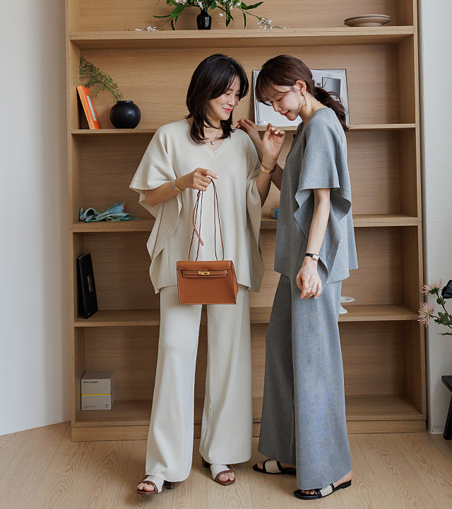 Bogum Poncho Knit Set