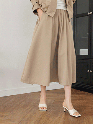 Ber pintuck full skirt