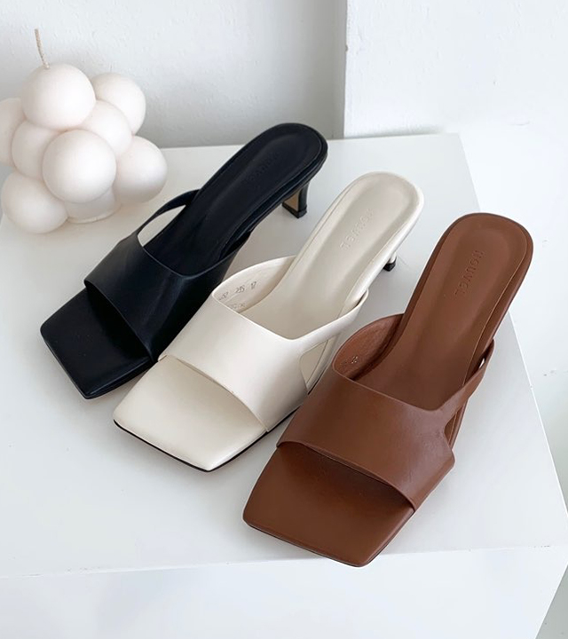 Kinel square slipper heels