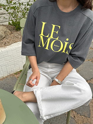 Lemois Printed 3/4 Sleeve Tee